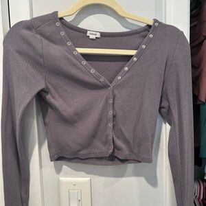 Garage Cropped Button-Down Shirt